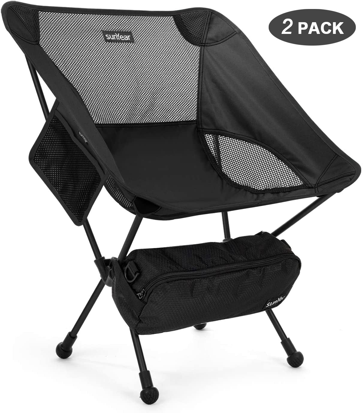 Sunyear Lightweight Compact Folding Camping Backpack Chairs, Portable