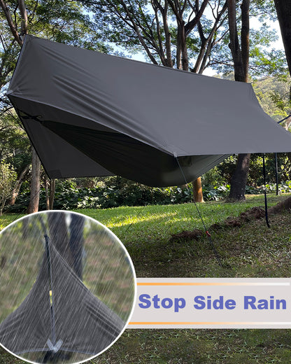 Sunyear Hammock Tent-Camping Tarp-Hammock Tent Tarp Rain Fly, Lightweight&Waterproof Hammock Tarp, Small Door Design-Easy Setup-Backpacking Hiking Camping Gear