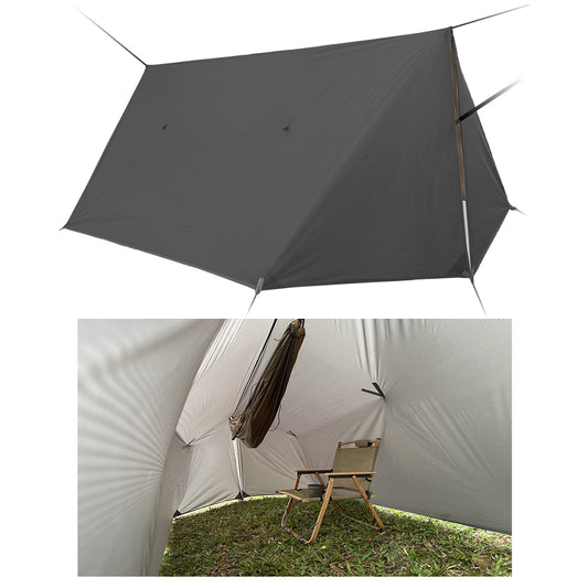Sunyear Hammock Rain Fly Waterproof - Premium Hammock Tarp with Doors to Stay Warm and Dry in All Seasons | Portable and Lightweight Camp Rain Fly with All Installations Included | 11 Ft / 2lbs