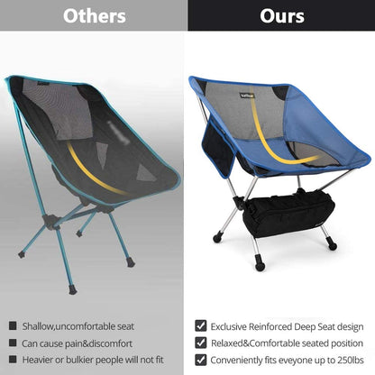 Sunyear Folding Camping Chair -Lightweight Portable Compact Camp Chairs, Best for Outdoor,Beach, Hiking, Backpacking