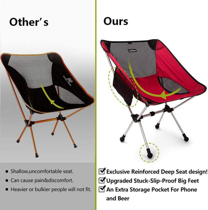 Sunyear Folding Camping Chair -Lightweight Portable Compact Camp Chairs, Best for Outdoor,Beach, Hiking, Backpacking