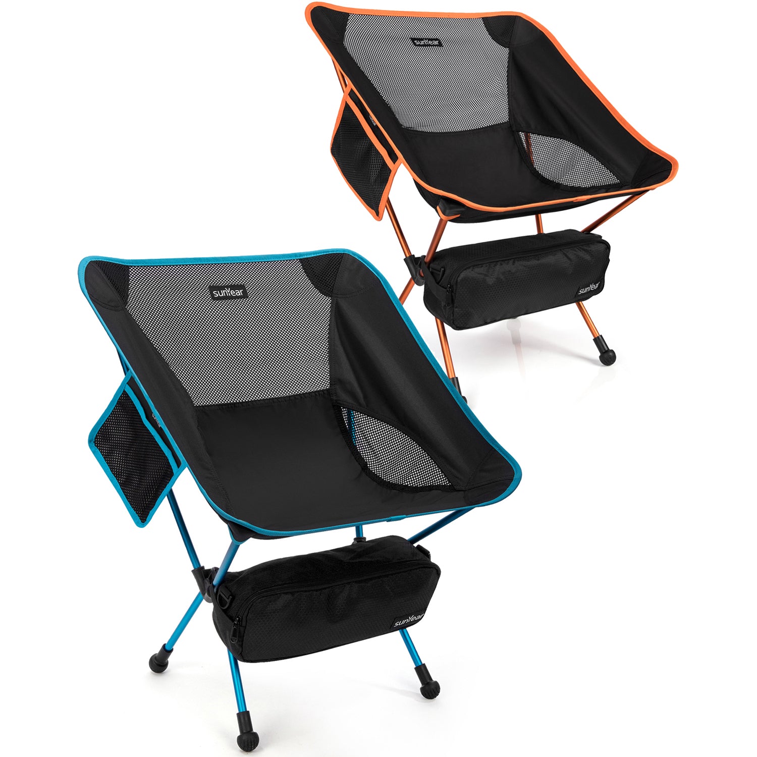 Sunyear Lightweight Compact Folding Camping Backpack Chairs Portable Breathable Comfortable Perfect for Outdoor Camp Hiking Picnic