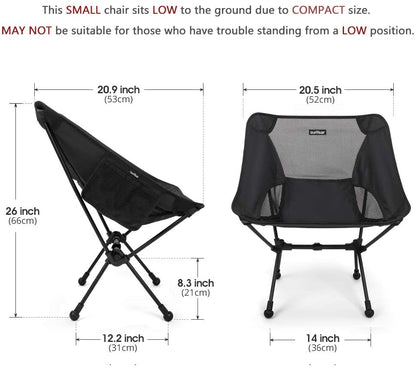 Sunyear Folding Camping Chair -Lightweight Portable Compact Camp Chairs, Best for Outdoor,Beach, Hiking, Backpacking